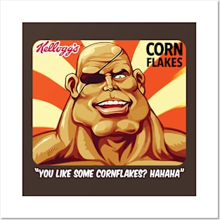 Cornflakes + Video Game Fighter (MEME) Posters and Art